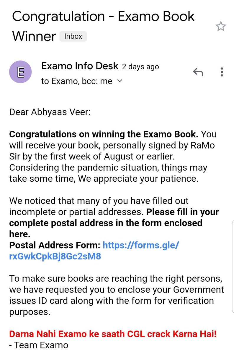 anandku051292's tweet photo. @RaMoSirOfficial
#abhyaas21
Thank u so much examo team. https://t.co/9WhOywtLTU