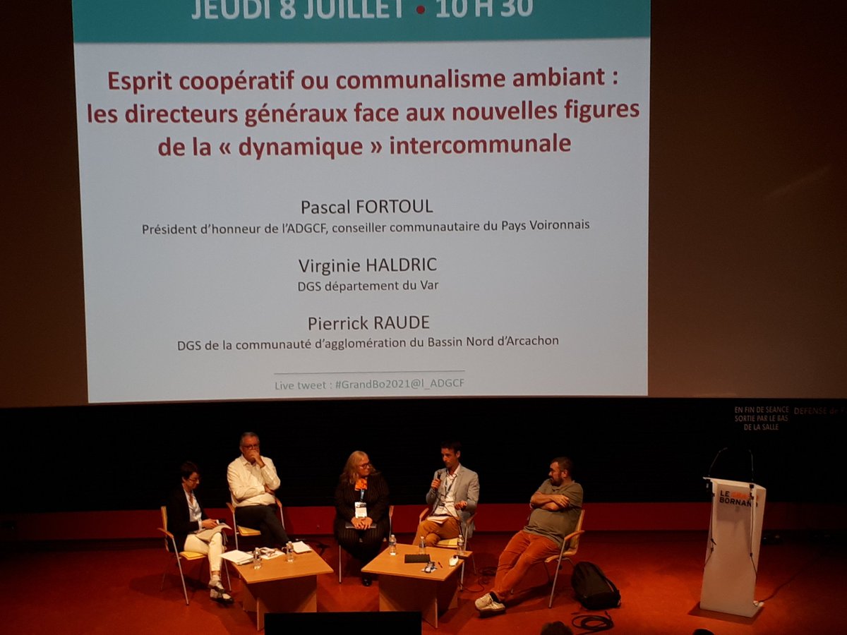 PerrierC69's tweet image. Les universités d'été de @l_ADGCF dont l'@ugap est partenaire, se poursuivent avec un échange riche de réflexions et d'expériences sur le thème : les DG face aux nouvelles figures de la "dynamique" intercommunale
@PascalFortoul @VirginieHaldric
@PierrickRaude
