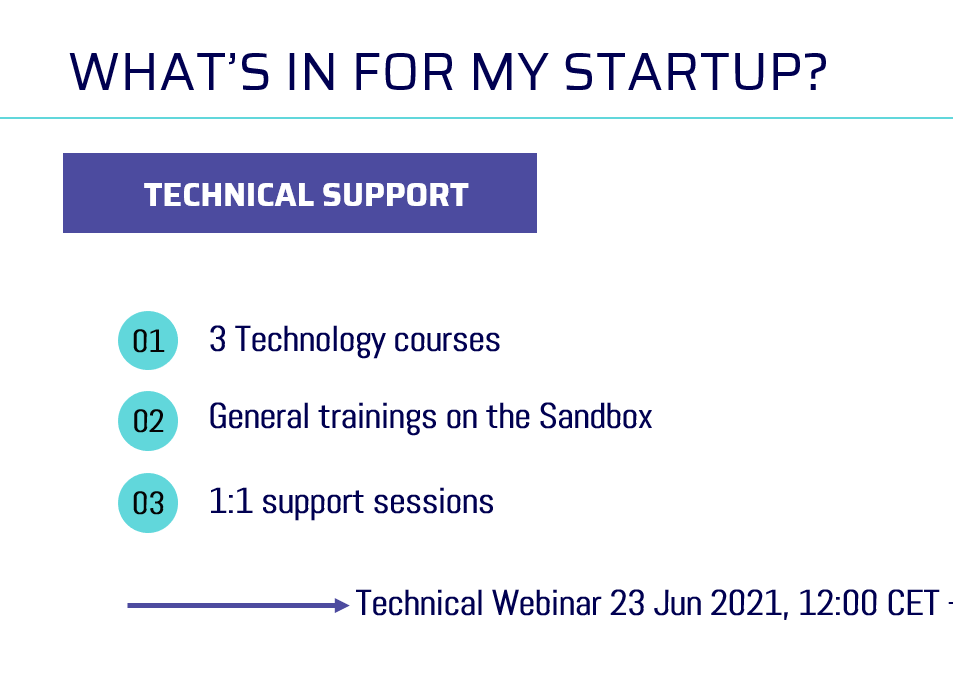 TheCovidX's tweet photo. Technical Support for Startups:
π 3 Technology courses
π General trainings on the Sandbox
π 1:1 support sessions
π Join the #COVIDXwebinar now! https://t.co/yQSTFiHcYv
#DATAvCOVID #TheCovidX #GameOn https://t.co/wrW04pMKnp