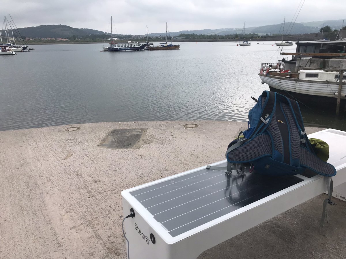 tansytweets's tweet photo. Not a bad view whilst charging up #Conwyquay these #Steora benches are really handy @Visiting_Conwy ready to get on a boat to puffin island - can't wait ☀️😎 #NorthWales @jjjj86 @swn_ydwr https://t.co/HVXjSe864M