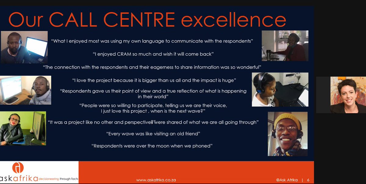 Heart-warming feedback from the more than 50 Ask Africa telephonic interviews on Waves 1-5 of NIDS-CRAM.