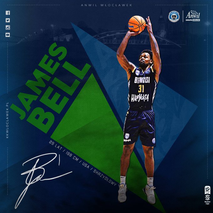 James Bell lascia l’Happy Casa Brindisi e si trasferisce all’Anwil Wloclawek