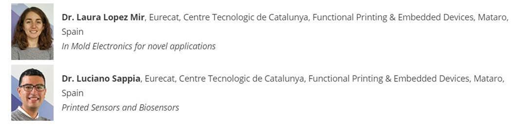 ccasellascoll's tweet image. 10th of July from 14:00 to 16:00 @LucDavid1985 &amp;amp; @lauralpzmir Researchers at @Eurecat_news, will give 2 lectures in #ISSON2021 talking about #InMoldElectronics &amp;amp; #PrintedSensors &amp;amp; #Biosensors at @NANOTEXNOLOGY_   nanotexnology.com/index.php/lect…