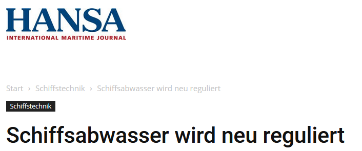 bejeuthe's tweet photo. Interesting interview (German) from @HANSA_Journal's Anna Wroblewski with Markus Joswig of PIA on the review of the rules regarding #sewage and #greywater from ships in @IMOHQ's  #MARPOL Annex IV.
#PollutionPrevention #SewageTreatment #MaritimeIndustry
https://t.co/Ts3CNlhP3p https://t.co/UVA4FaXfsj