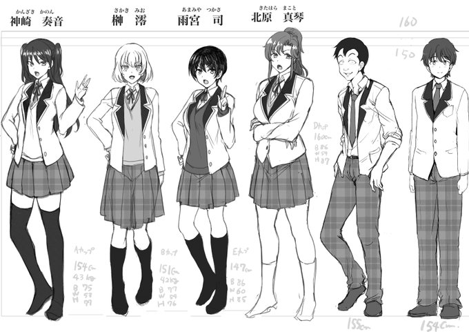 これは「ふぁみこん」2話用にwaon君にキャラデザ起こしてもらったのに、ネーム進めるうちに「あれ?これ入んないな?」となって、登場見送りになったモブ女子達。 