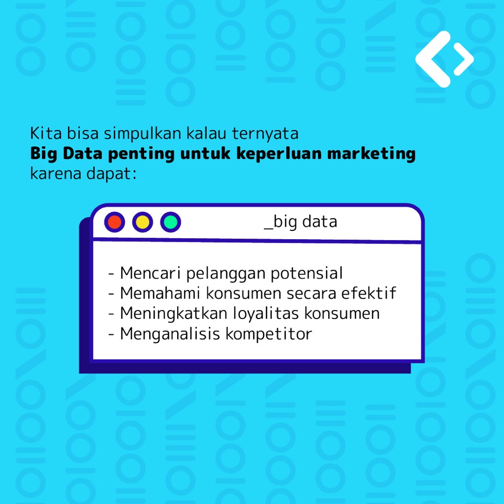 girlskodeid's tweet photo. Kalau begitu, Big Data itu apa sih? Nah, buat kamu yang penasaran tentang apa itu Big Data, yuk langsung swipe ke kiri!
#KodeTheFuture #digitalmarketing #belajardigitalmarketing #marketing #socialmediamarketing #socialmedia #bigdata #analytics https://t.co/08gw3DciCe