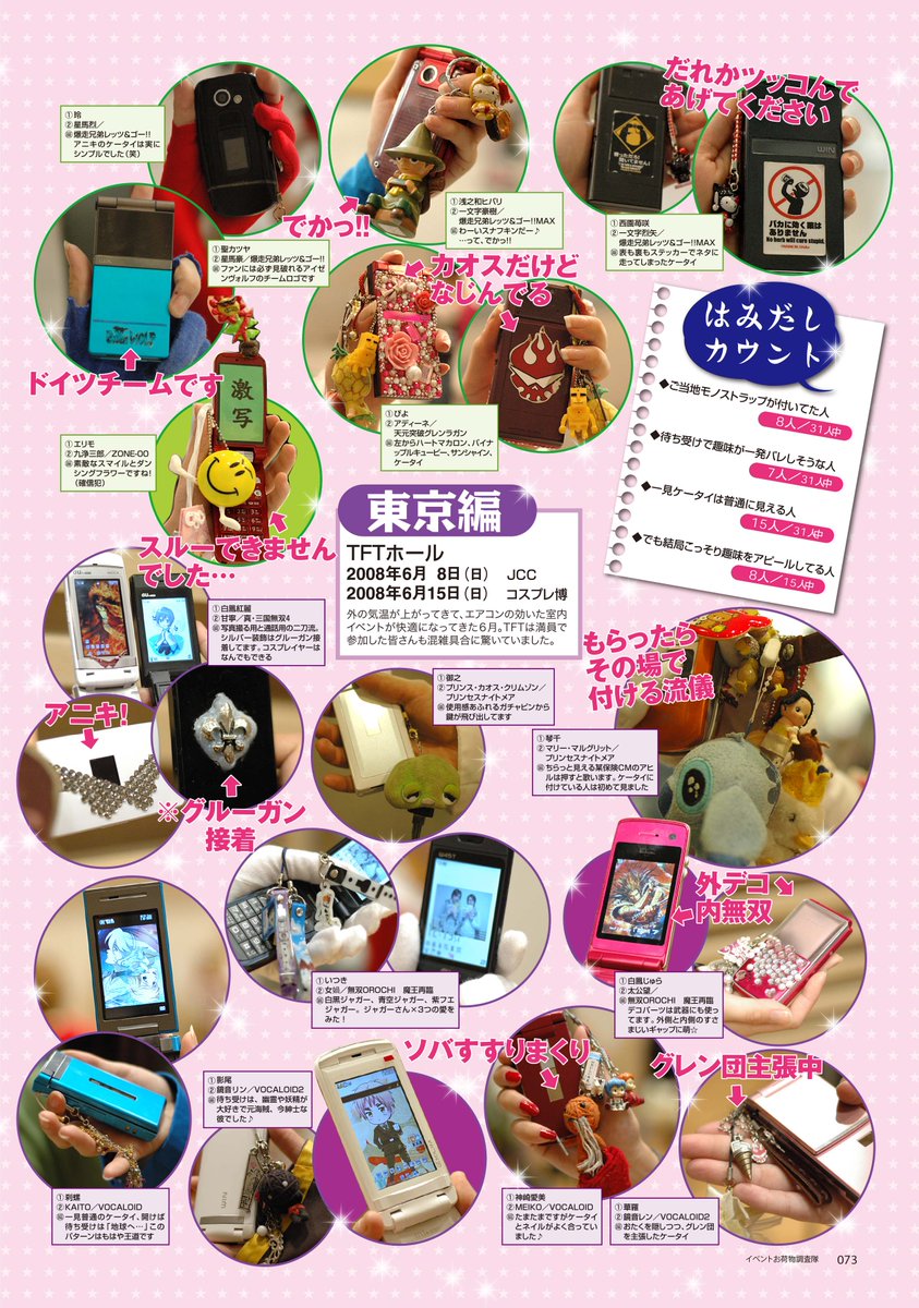 コスプレ雑誌cosplay Mode コスプレイモード 編集部 V Twitter なつかし記事発掘その2 コスプレイヤーのガラケー推しデコ ガッツリアピール派だった コッソリアピール派だった 待ち受けを推しキャラにしたり キャラモチーフストラップをつけたり