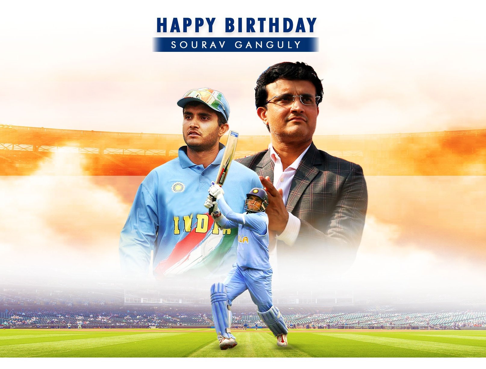 Happy Birthday to a Stylish Batsman and a Great Captain - Saurav Ganguly!   