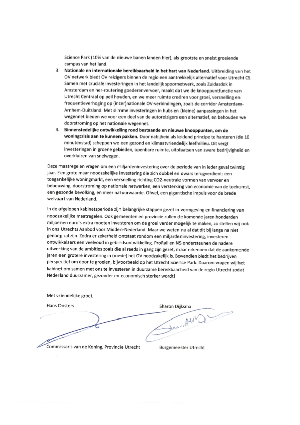Utrecht_10's tweet photo. Beste @SigridKaag , @MinPres , De regio Utrecht kan tienduizenden woningen bouwen, bestanden en CO₂-uitstoot verminderen èn 80.000 banen creëren. Als u mee wilt doen in het ov. Deal? Mvg,

@Utrecht_10, @ProvUtrecht, @NS_online, @ProRail, @UtrechtSciPark, @UMCUtrecht e.v.a. https://t.co/ccEk6BDt4H