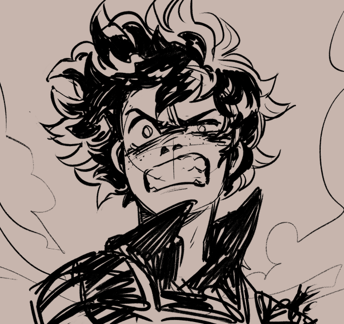 impulse redraw of that 1 deku frame u know the one #myheroacademia 