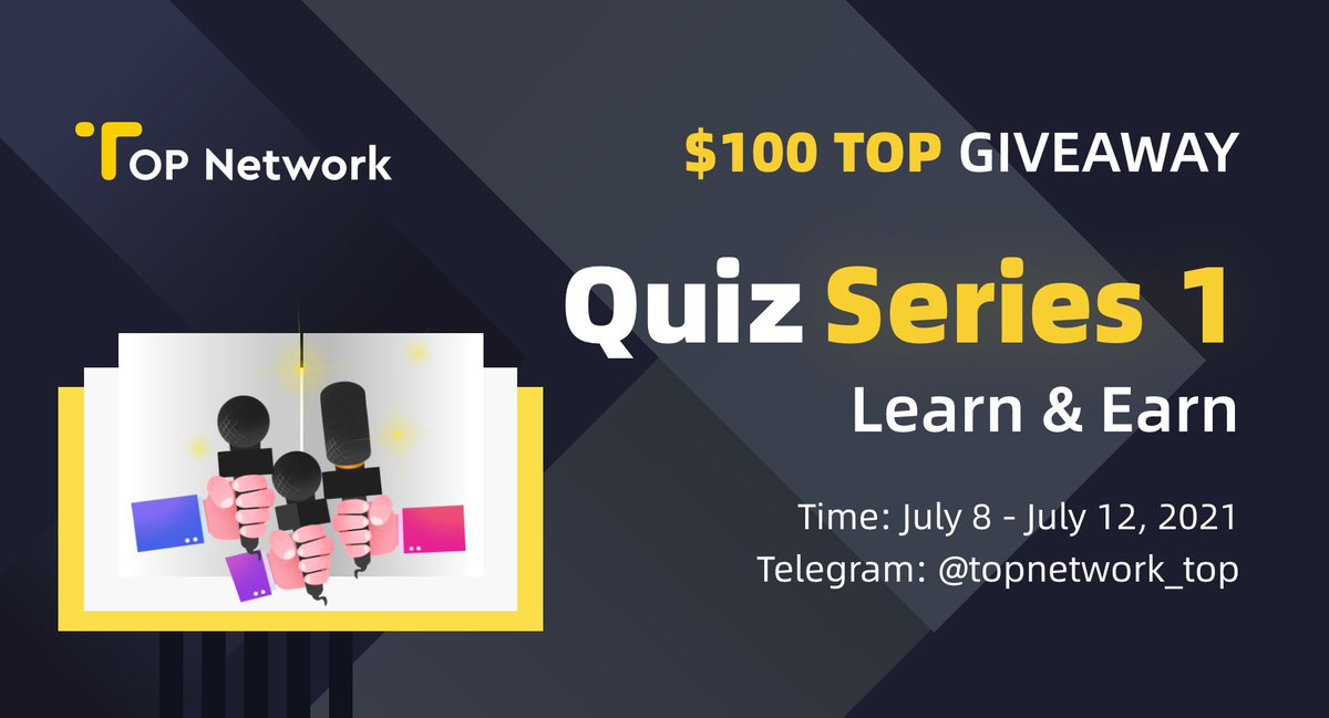 topnetwork_top's tweet image. TOP Network TG Learn &amp;amp; Earn Quiz at 8:00 UTC

July 8-July 12, 2021
📌Join TG and fill Google form: @topnetwork_top
🔗Subscribe: t.me/top_network 
👍Follow Twitter: @topnetwork_top
🔥Rt with #TOPNetwork and tag 3🙋‍♂️

First 10 who follow rule, answer correctly share $100 TOP!