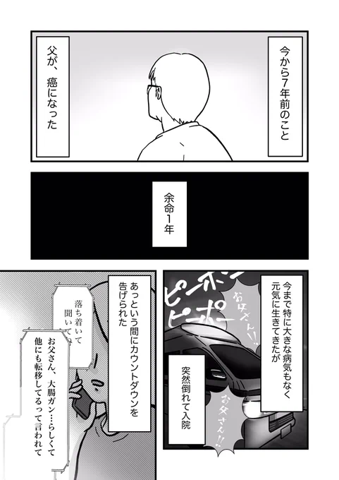 私とガンになった父と、吉田拓郎さんのラジオの話(1/4) #漫画が読めるハッシュタグ #コミックエッセイ #吉田拓郎 #オールナイトニッポン 