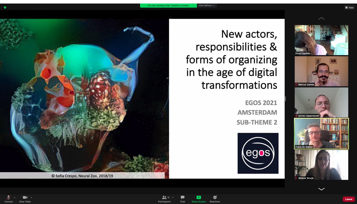 mvpgomes's tweet photo. #EGOS2021Subtheme02 is kicking off! Organising digital transformations! Looking forward for our round tables! @egos2021 @egosnet https://t.co/wZuVshbfF6