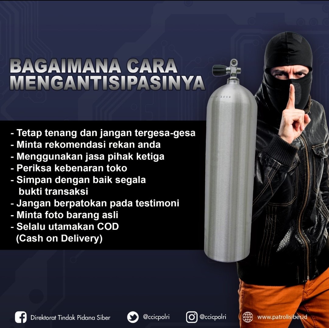 Waspada penipuan bermodus penjualan tabung gas oksigen🤔🤔

Seiring dengan kebutuhan gas oksigen meningkat, penipu kerap memanfaatkan situasi tersebut.

Be smart ya sobat siber..jangan sampai tertipu dengan modus dari si penipu tersebut.

Cek informasinya👇👇👇