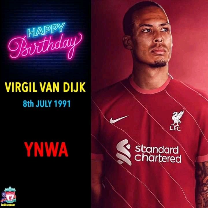 DjJeremy9's tweet photo. Happy birthday @VirgilvDijk,we all love you big man #Ournumber4 #YNWA #Lfc https://t.co/yTucA4Otg3