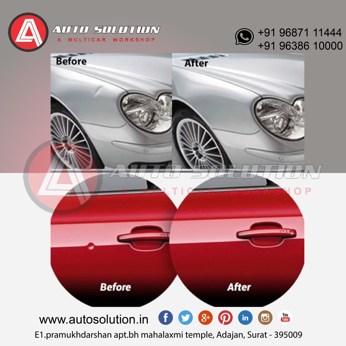 autosolution10's tweet photo. how to perform miracles with denting and painting any automobile. Recovering an unfortunate automobile to its original condition is only a sampling of our work.
#autosolution #BodyShop #CarService #CarPainting #carworkshop #carpainting #CarDenting #carcare #ananyaitsolution https://t.co/nczBZDjwpT