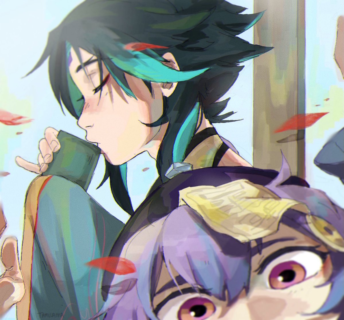 tamllama's tweet photo. ANOTHER OLD ONE!! but thats ok im dumping all me pieces here one at a time HAH

#GenshinImpact #genshinimpactfanart #xiao #qiqi https://t.co/VOptxquU7Q
