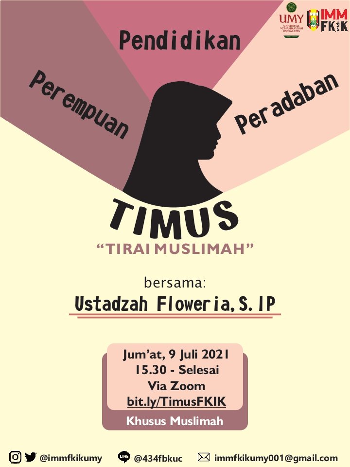 jangan lupa join ya! save the date. 
Link Zoom: bit.ly/TimusFKIK