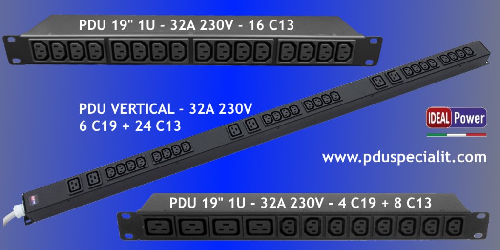 #Produzione di #rackpdu per #datacenter e sale #server. La #pdu ideale per #SysytemIntegration nel mondo del #networking e #cablaggio strutturato. Prodotti compatibili #apc , multiprese #professional <a href="/idealpower/">Ideal Power - Designing and manufacturing PDU</a> made in Italy, con marchio #idealpdu.