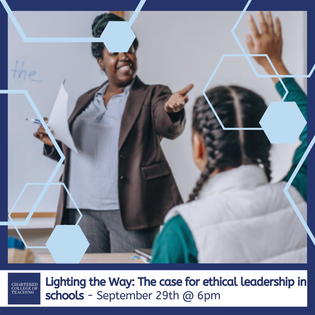 'Lighting the Way: The case for ethical leadership in schools'

Book your tickets for our member webinar. One of the many events we're lining up for the next school year. 

Don't miss out: buff.ly/3hij7EB