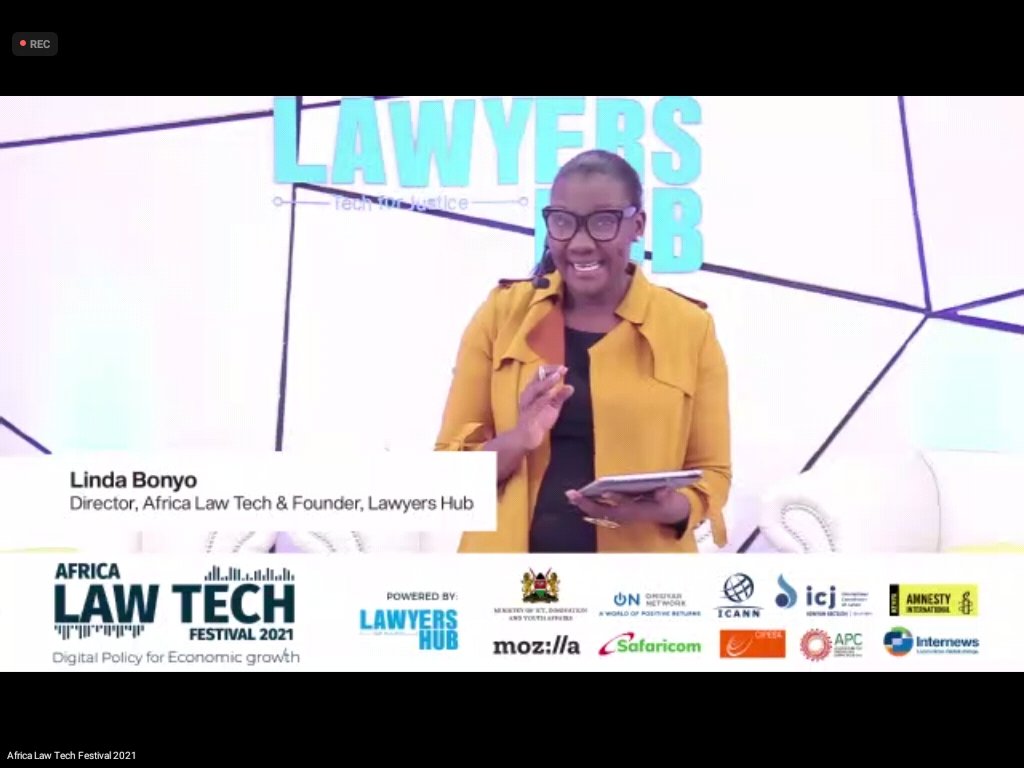 Director, Africa Law Tech & Founder @lawyershubkenya Miss. @BonyoLinda says that the wanainchi and policy makers must understand new technologies before getting into enforcement of law.  @ICANN @ICANNAtLarge @DearGovs @ISOCUg @DliDigital @dhrlab #AfricaLawTechFestival