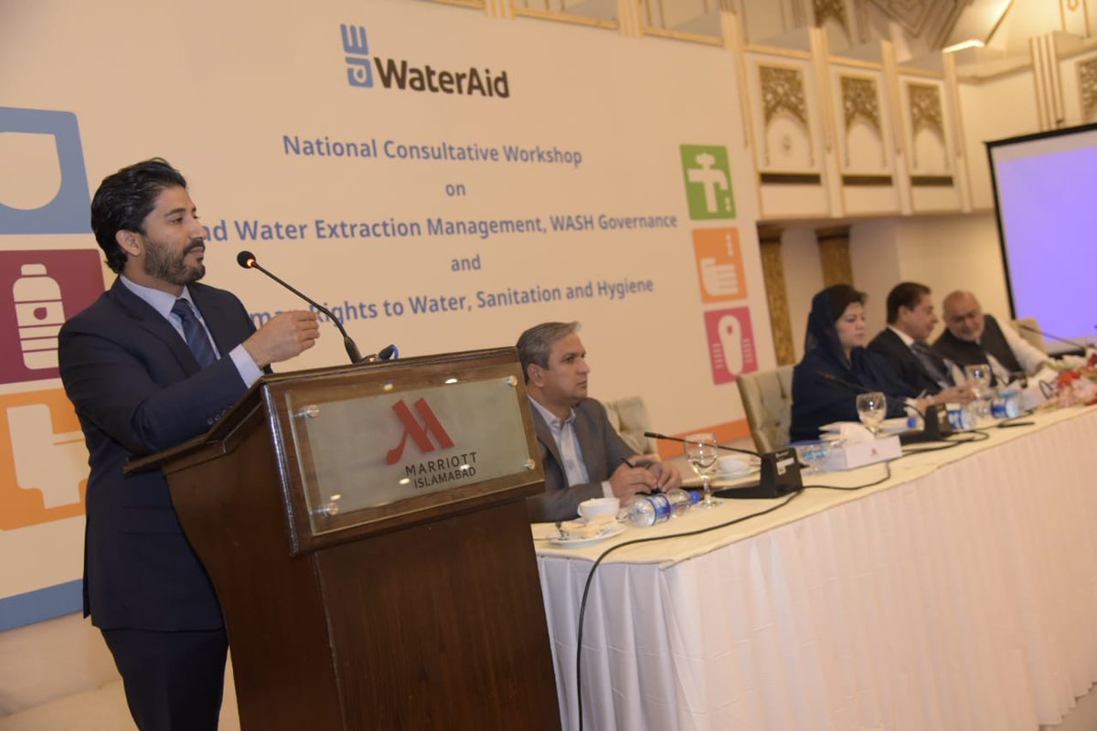 "Localisation of WASH Related data needs to be in place that would eventually support in tracking the progress of the SDGs at grassroot level", Pir Mujeeb ul Haq - Convener Parliamentary Taskforce on SDGs, Sindh said at a #nationalConsultativeWorkshop #groundwaterextraction #WASH