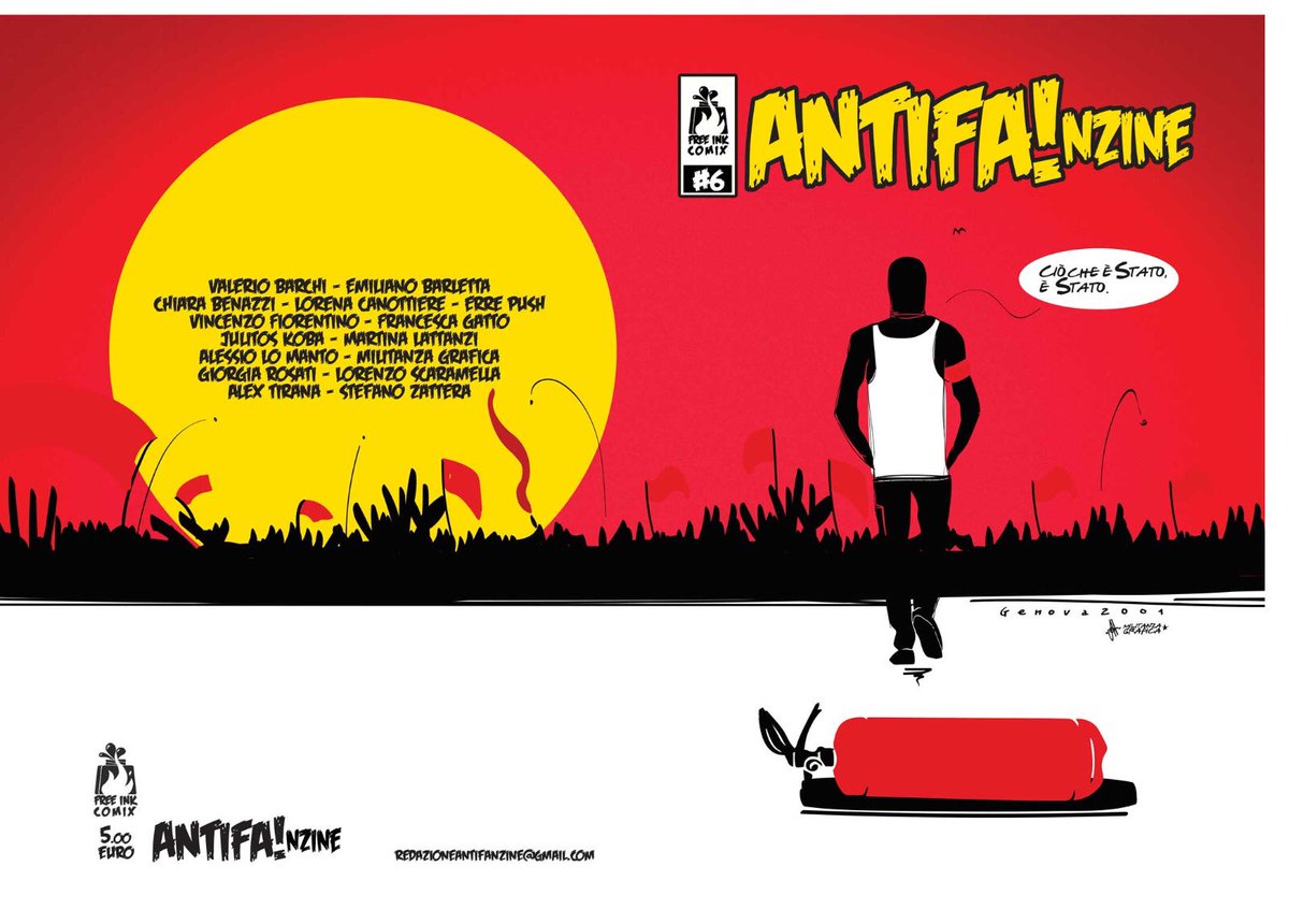 Ci sono le nuvole, vi prestiamo la coperta. @militanzagrafica ai controlli. Ciò che è Stato è Stato.
#antifanzine #cover #fumetto #fumetti #g8 #carlogiuliani #comics #fumettiantifascisti #comix #comic #genova