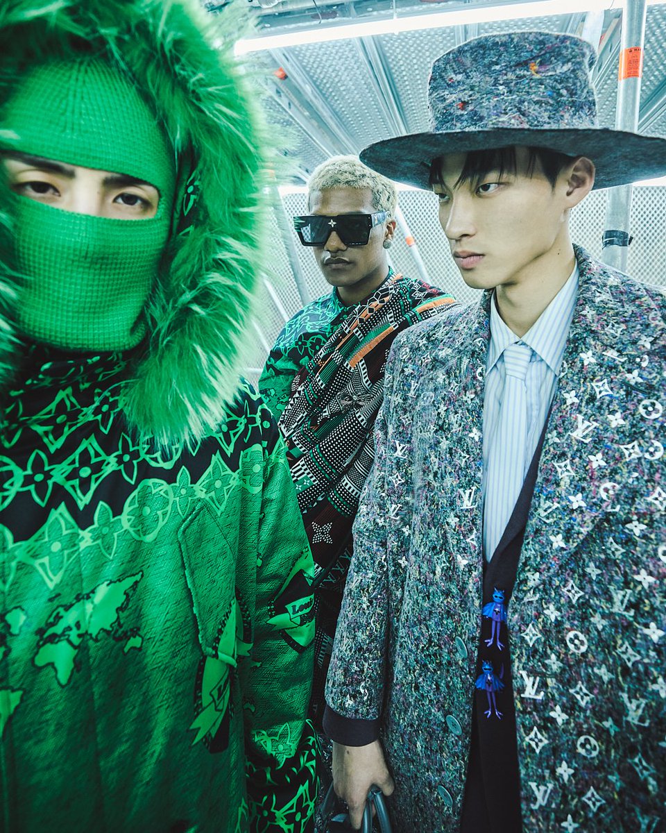 See BTS Model New Louis Vuitton Fall/Winter 2021 Looks