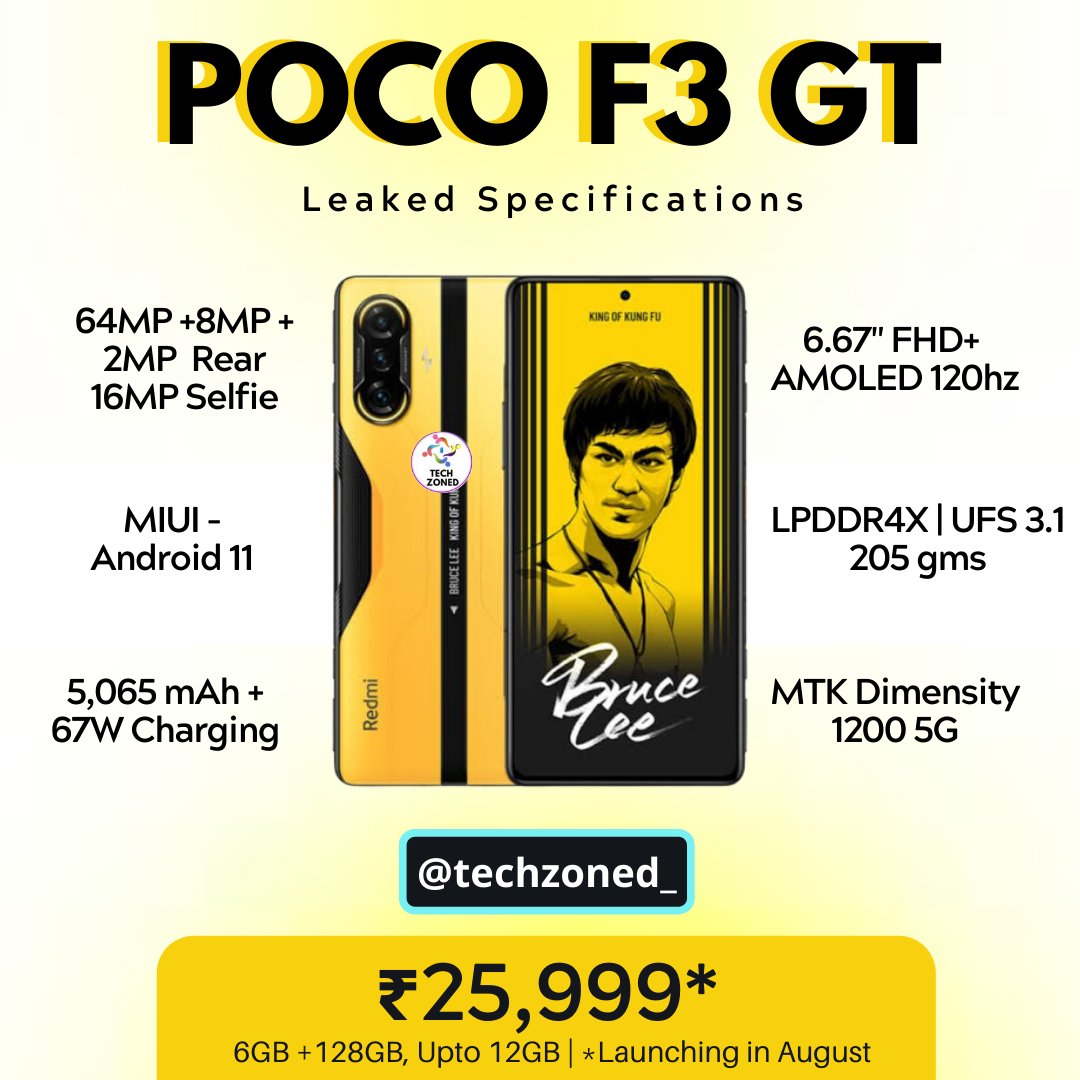 techzoned_'s tweet photo. If you're wondering what are the specs of #PocoF3GT, then here they are !

#PocoF3 #PocoX3 #PocoX3Pro #PocoX3GT #PocoF2 #PocoF1 https://t.co/vt6bGzyv46