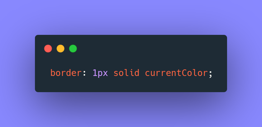 eyeshreya's tweet photo. 🚨 CSS pro tip:

 Use 'currentColor' to set the color to the current text color of the element.

Example: We have a button text 'Click Me' inside the button div.
This text has a color of #88F
Set border: 1px solid currentColor;

Result 👇
#100DaysOfCode #CodeNewbie #CSS https://t.co/JuT2y4TPTR