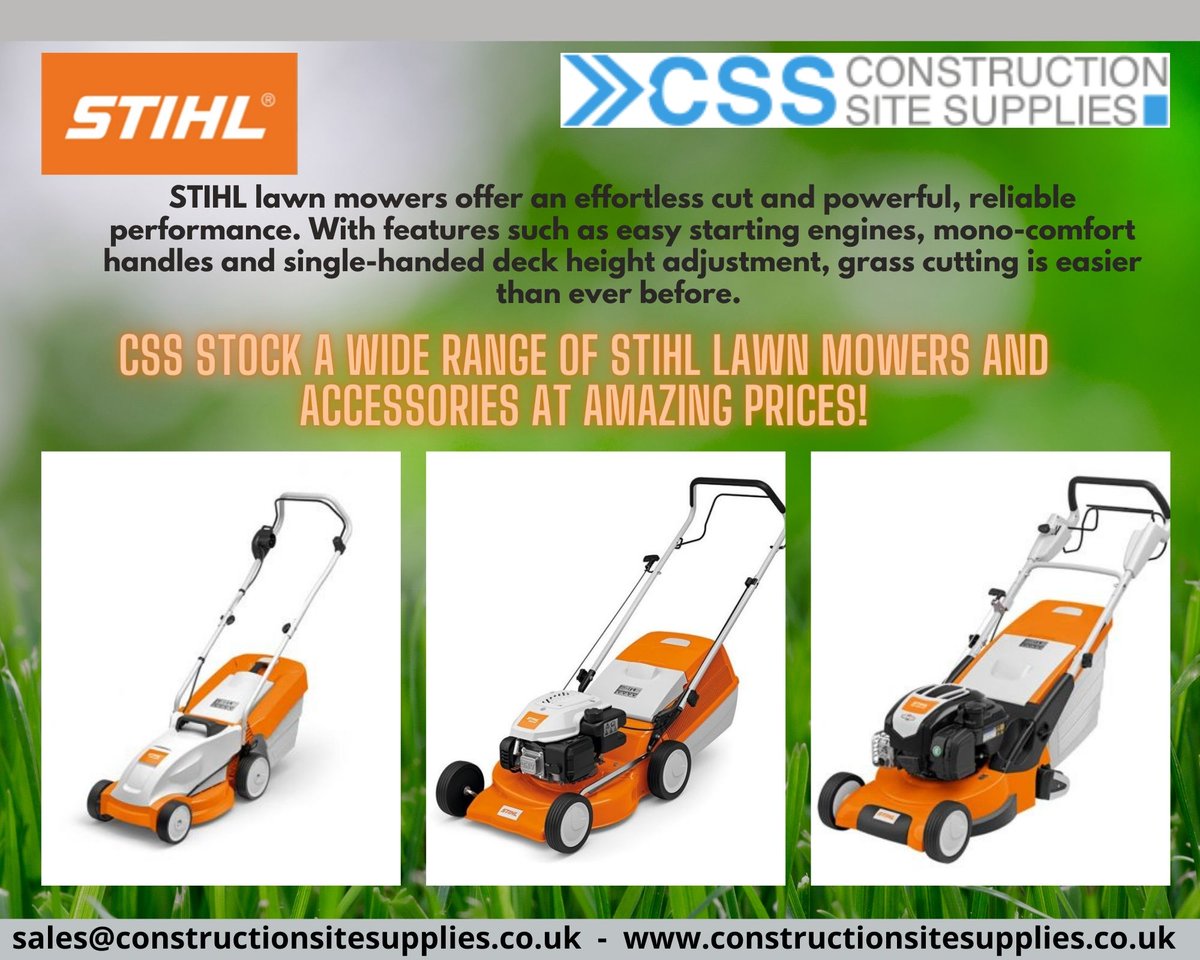 csstradinggroup's tweet image. Make mowing your lawn enjoyable and effortless with a STIHL lawn mower. #STIHL #Lawn #Gardening #LawnMowing #Landscaping