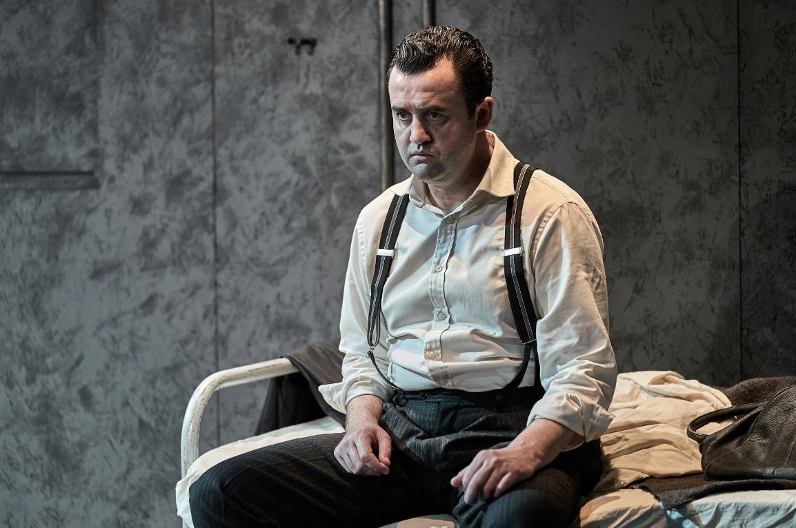 DanielMays9's tweet photo. Productions stills released for The Dumb Waiter @oldvictheatre What an honour to share the stage with the extraordinary #DavidThewlis in Harold Pinter’s gem of a play. Only 4 shows left. Livestream tickets available here https://t.co/u76WkYI88s 
📸 #ManuelHarlan 
#OVBackTogether https://t.co/fXCfFB8jDm