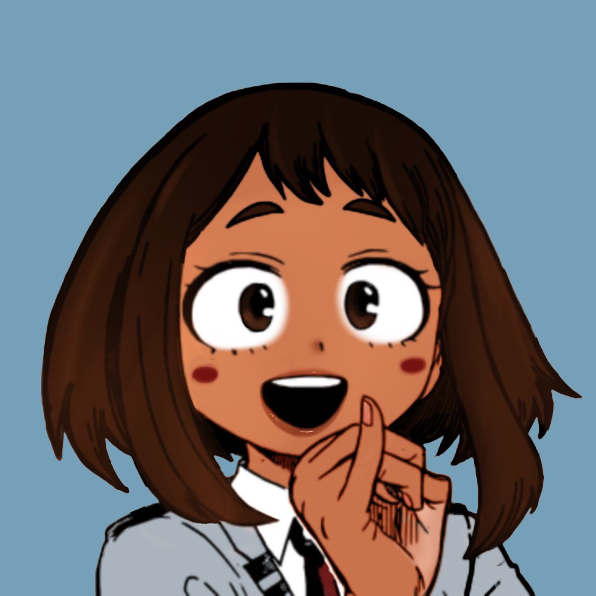 I colored Ochako in my palette bc desi Ochako has always been a need for me