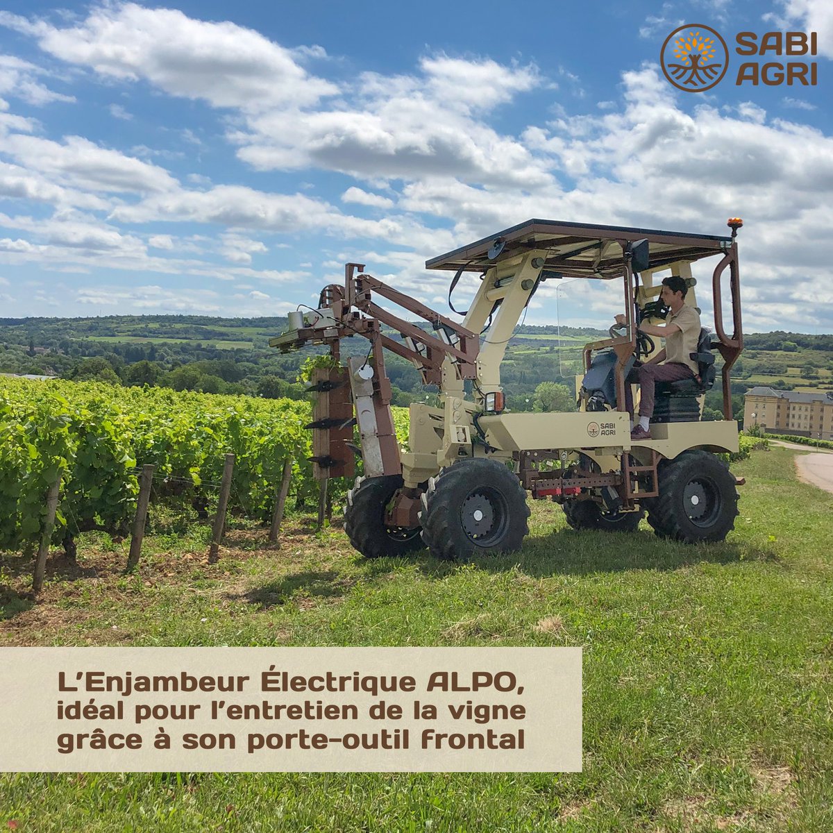 SAS_SabiAgri's tweet photo. [FOCUS] 🔎 Polyvalent, l'Enjambeur Électrique ALPO est compatible avec écimeuses et rogneuses pour réaliser tous les travaux d'entretien de la vigne.

#vigne #enjambeur #ecimeuse #rogneuse #tracteurelectrique #sabiagri https://t.co/MDvqwoRi1E