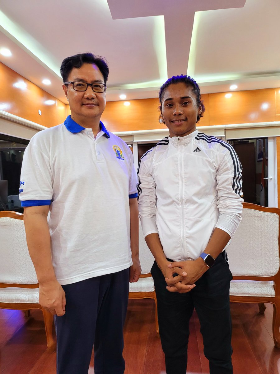 HimaDas8's tweet photo. Heartiest congratulations @KirenRijiju sir for taking charge as Union Cabinet Minister of Law &amp; Justice. You have been an excellent sports minister👏🏻👏🏻
More power to you sir for this new assignment. https://t.co/Xnnm62SZew