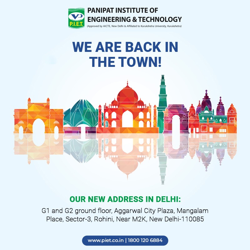 PIETPanipat's tweet image. We are overwhelmed to announce that we have moved our Delhi office from NSP to #Rohini. 
Although, it is a new location but our spirit to serve you with the right growth prospects &amp;amp; advanced learning methods for a successful future are still high. 

#PIET #newoffice #celebrations