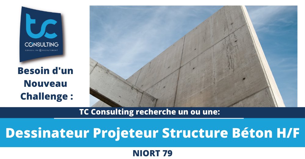 Un autre poste par ICI 👇👇
tc-consulting-rh.fr/poste/dessinat…

Bonjour à Tous,

Nous recherchons un ou une Dessinateur Projeteur Structure Béton H/F, basé à Niort. Je vous invite à Postuler ou à Partager 😉
#tcconsulting #recrutement #dessinateur #projeteur #structure #beton #niort