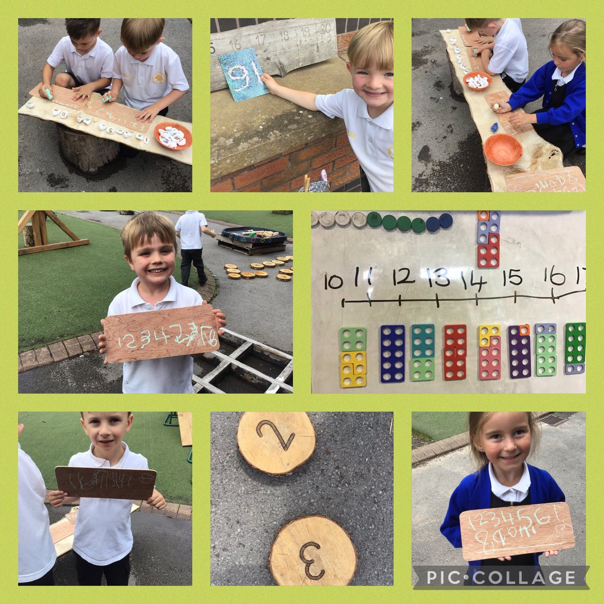 st_highfield's tweet photo. In Reception, we love to practise our maths skills outside. @LDSTEducation @StHighfield #HSTMSHINE https://t.co/U39B1ZaHQP