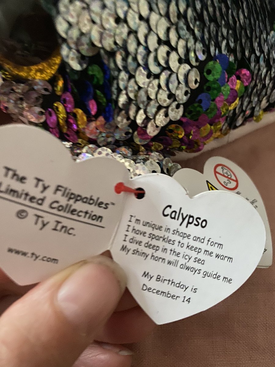 Now this is spooky, my name, my birthday and I swim in the sea everyday ... <a href="/TyInc/">Ty</a> I am a sequinned narwhal