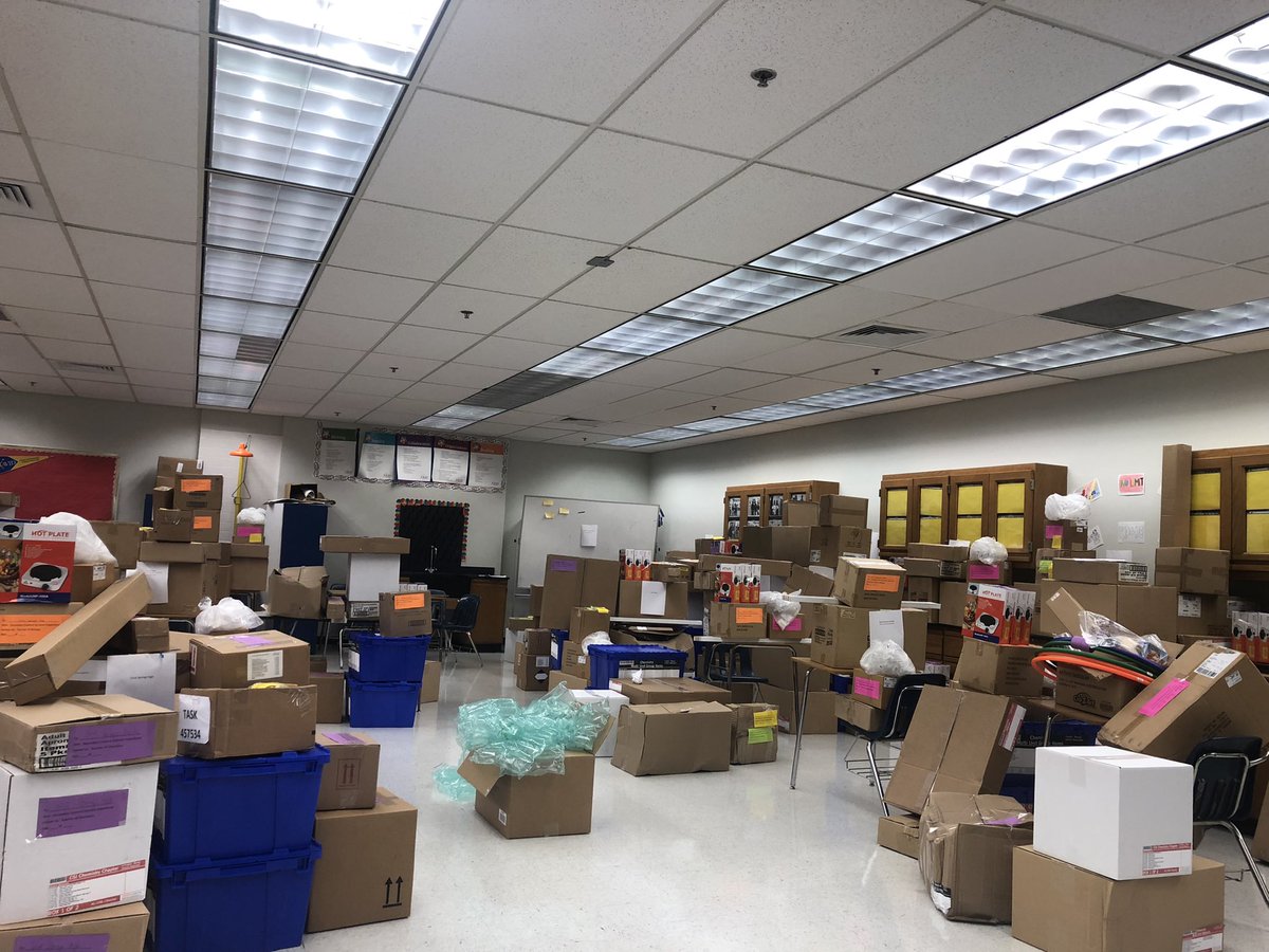 MHaywood_ISMath's tweet photo. Working hard for teachers and students to have the BEST Summer Experience…instructional materials deliveries!!! #SecondaryLearning #Science #Mathematics #BCPS #SummerExperience2021 https://t.co/A7p13flPVA