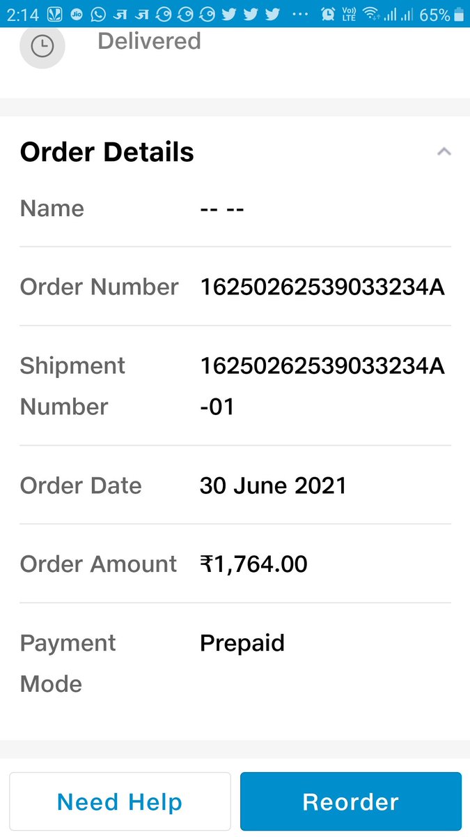 rrktripathi's tweet photo. @JioMart very disappointed with customer service. Two orders got cancelled by you after taking my payment and neither of the  refunds have arrived even after more than 7 days and contacting customer service many times. https://t.co/WOgvcm3CEJ