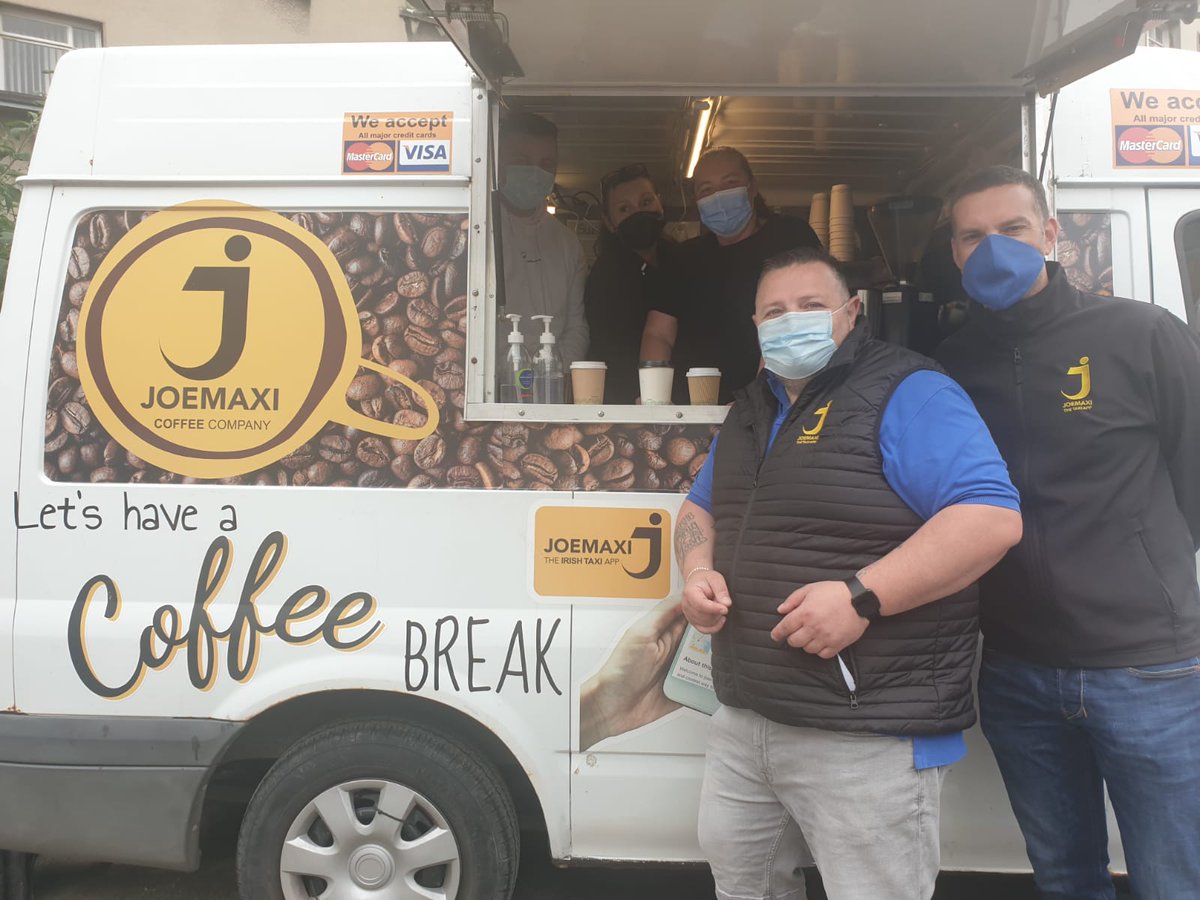 #ThankYou to #JoeMaxiCoffeeCompany @HalfwayCabs and your suppliers including #NewtownCoffee and barista staff for providing complimentary teas, coffees & treats for our staff in appreciation of the amazing work they do every day for our patients & families in @CHIatCrumlin ❤️