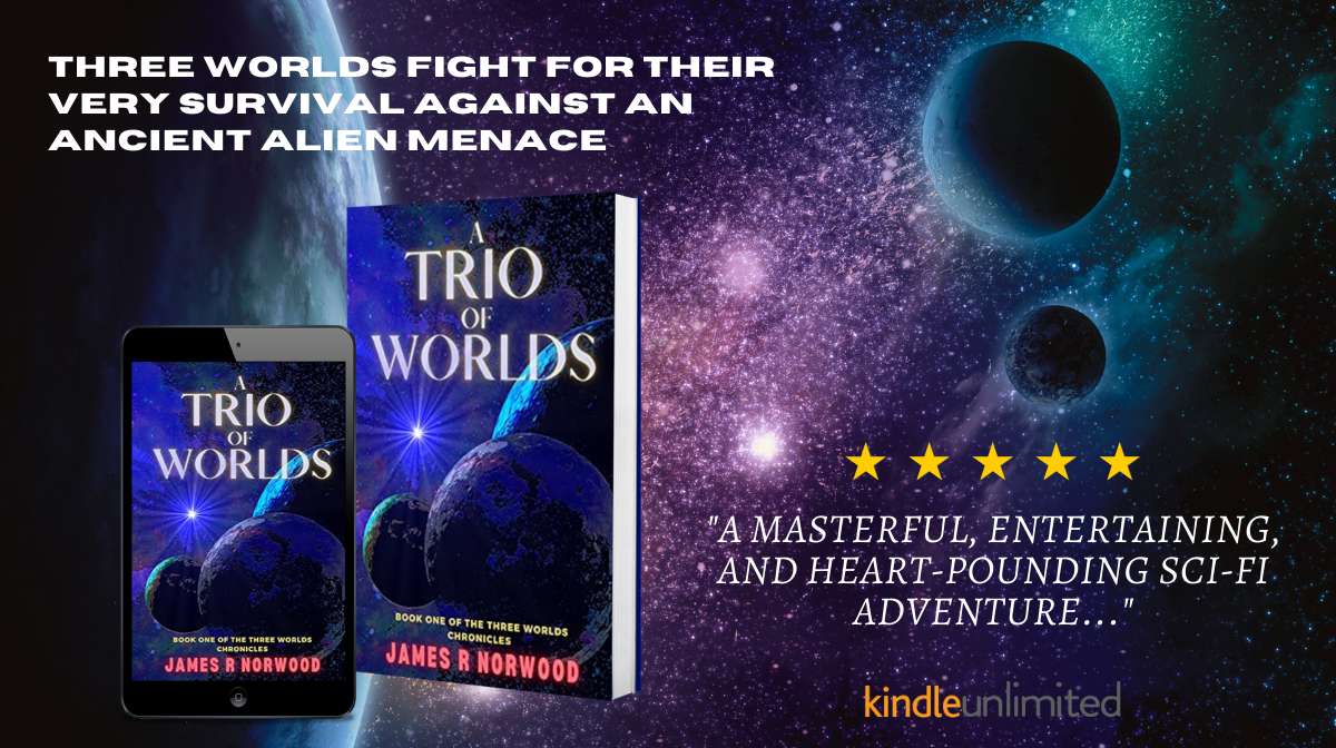 ⭐⭐⭐⭐⭐ - “a masterful Sci-Fi adventure” Listen to “A Trio of Worlds” now available on Audible! Free with Kindle Unlimited. 👉 geni.us/Trio #IARTG #SciFi #bookboost #Audible #goodreads #ian1 #Free on #KindleUnlimited #ThreeWorldsChronicles #mybookagents