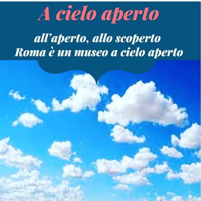 LanguageZebra's tweet photo. Modi di dire italiani: Espressioni idiomatiche italiane.

Do you know some other idioms with "sky"? Let us know ⤵

#IlCielo 🌌☁☀⛅🌫
#TheItalianCaffé #ConversationClub 
#ProverbiItaliani
#ThursdayIdioms https://t.co/APdImz3pbo