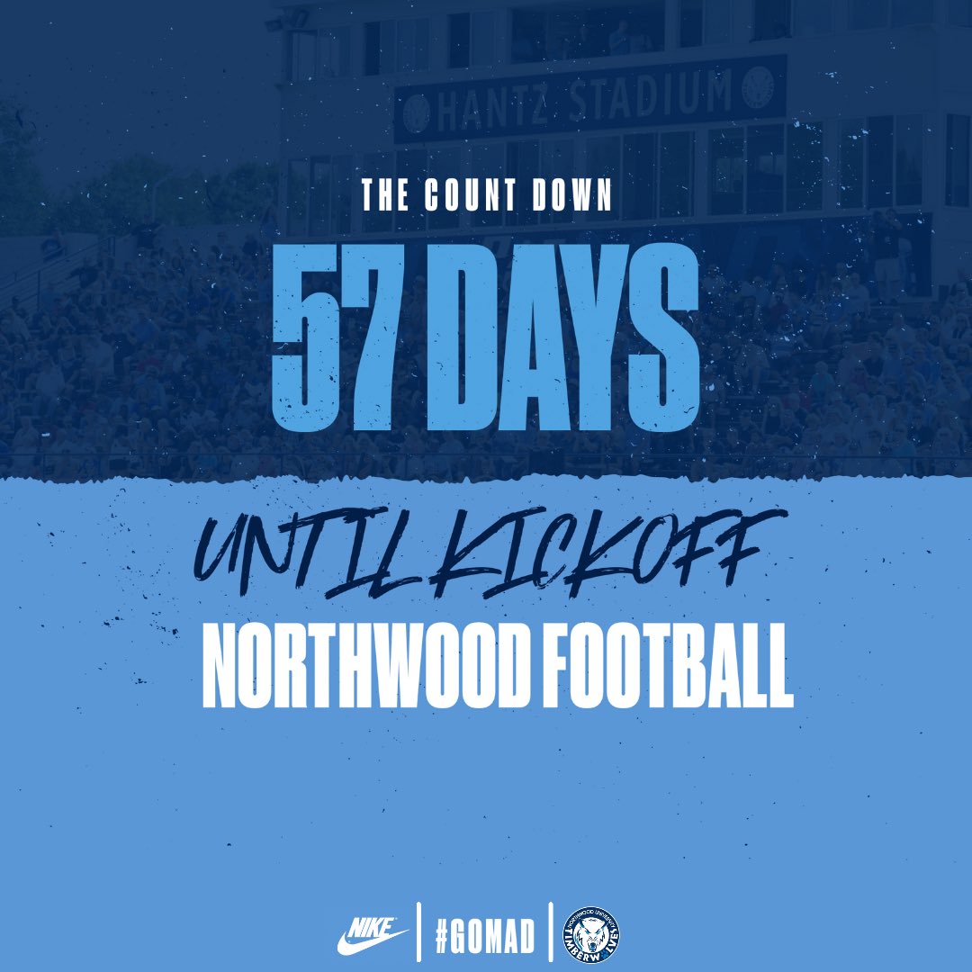 We Are 5️⃣7️⃣ Days Away From Game Day .
Thurs. - Sept. 2, 2021 vs. Gannon at 7 p.m under the lights .🏈

#TheHunt #ThePack #GOMAD