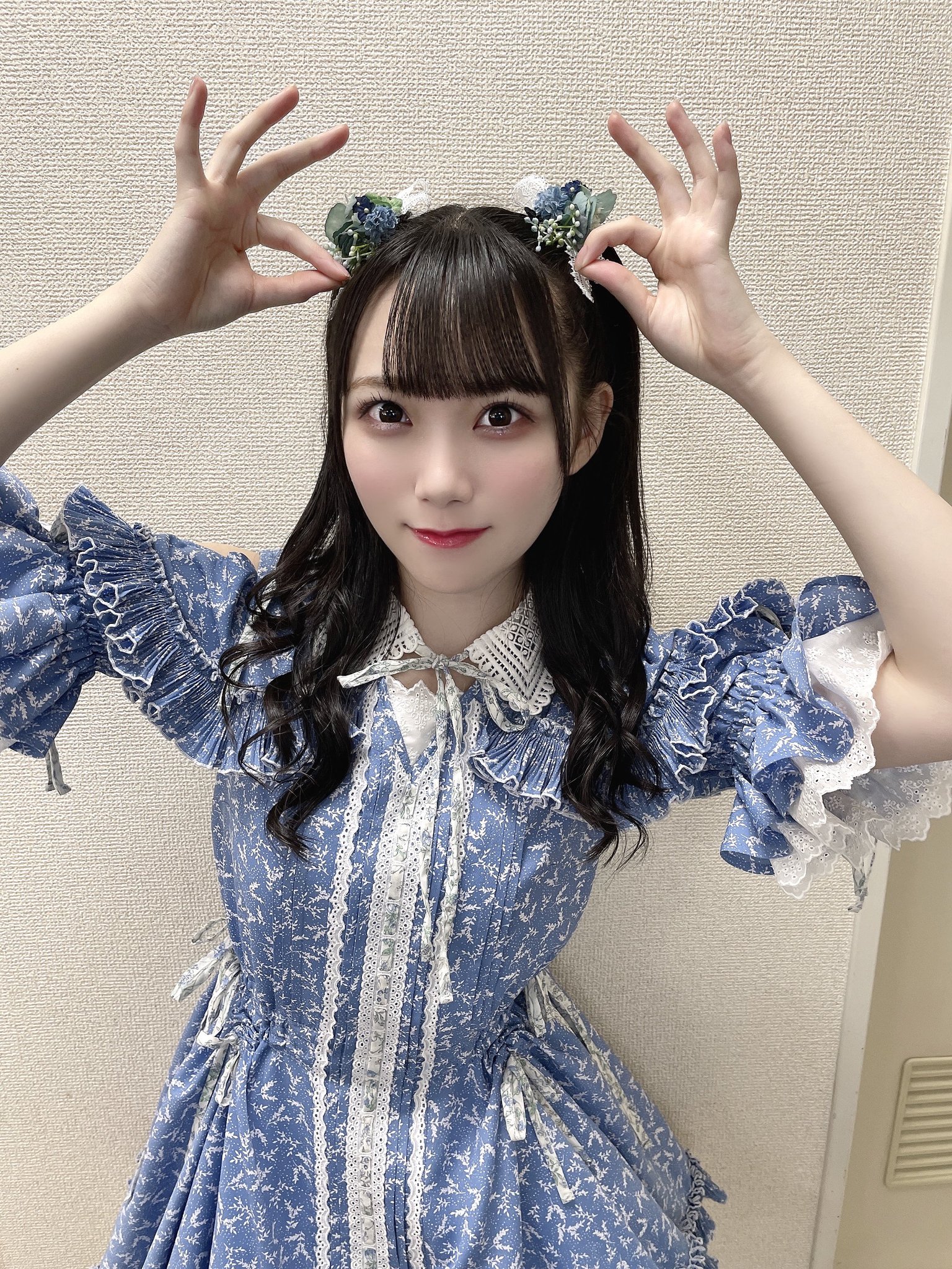 本田珠由記 みるてん 直筆 6周年 青ドレス チュウ