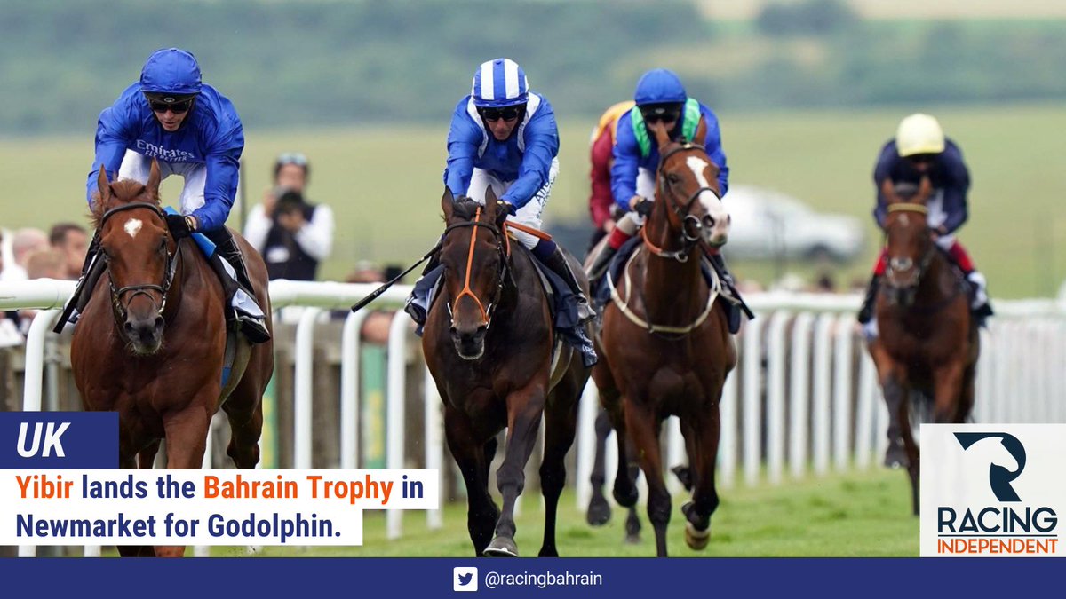 independent_bh's tweet photo. The Bahrain Trophy (Group 3) at @NewmarketRace is an important prep for the St Leger. Today, Yibir gained his credentials to join his stablemates, Derby heroes, Adayar and Hurricane Lane in the Doncaster Classic giving @godolphin a very powerful hand.

#Newmarket #HorseRacing https://t.co/DrlfdLXKaT