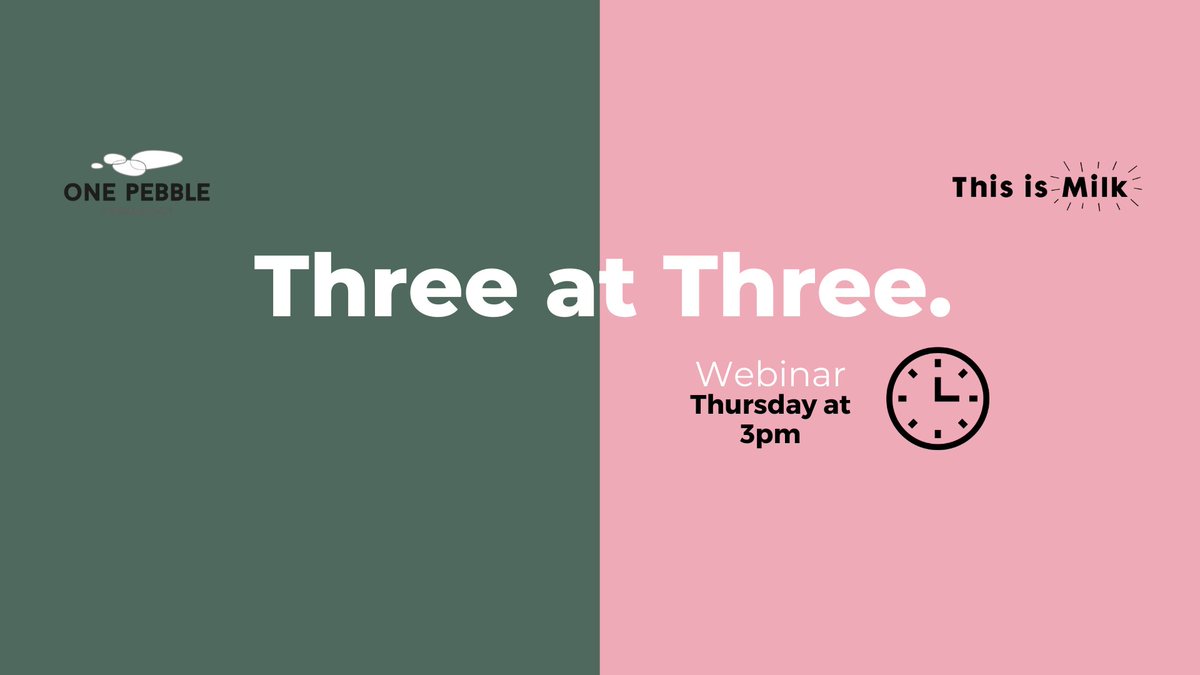 thisismilkuk's tweet image. In this week's Three at Three, @AngelaPrentner is talking to Ann Marie Dockerill all about #processmodelling. Tune in here:
thisismilk.co.uk/our-news/three…