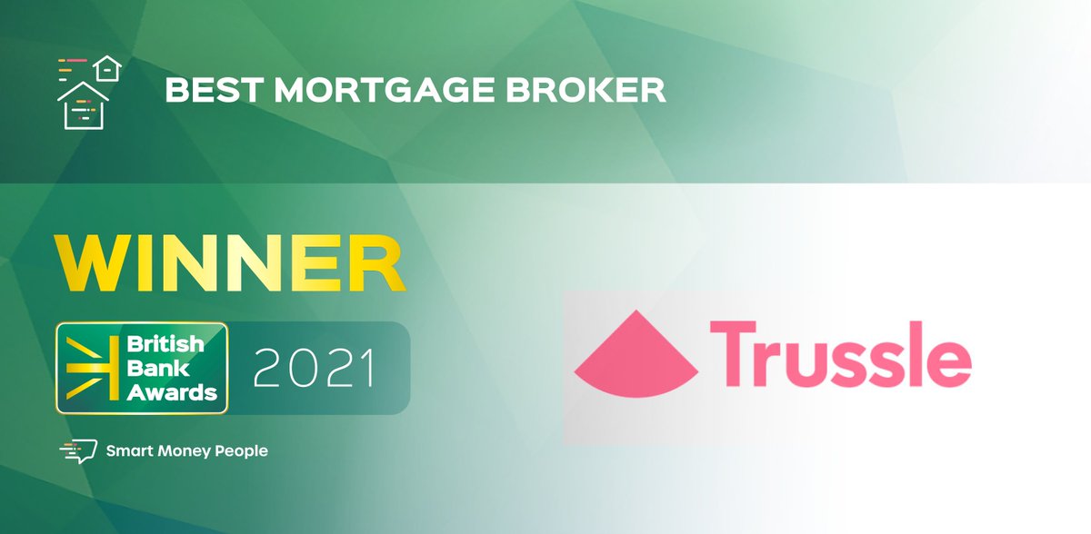 British Bank Awards (@britbankawards) on Twitter photo CONGRATULATIONS 🎉
The <a href="/BritBankAwards/">British Bank Awards</a> ‘Best Mortgage Broker Award 2021’ winner 🏆 is @Trussle. A new winner to this award for 2021, congratulations!
#BBA2021 #Awards #CustomerDecided CONGRATULATIONS 🎉
The <a href="/BritBankAwards/">British Bank Awards</a> ‘Best Mortgage Broker Award 2021’ winner 🏆 is @Trussle. A new winner to this award for 2021, congratulations!
#BBA2021 #Awards #CustomerDecided