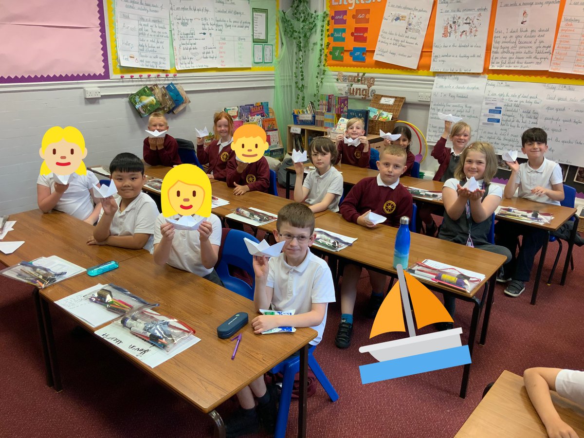 ABCPschool's tweet image. Today’s #OlympicMaths included us making paper boats where we had lots of discussion about shape and fractions, we then raced our boats and timed ourselves in our own very mini 6m Elliot race. We then compared and ordered ourselves from quickest to slowest  #Class2S #ABMaths